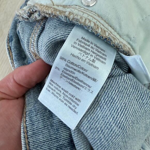 Point Sur J. Crew High Rise Slim Boy Jeans Distressed Patched Cropped Size 27 - Picture 9 of 10